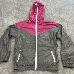 Upper Playground Jacket Mens Medium Full Zip Hoodie Goth Skater Grunge Y2K Nylon